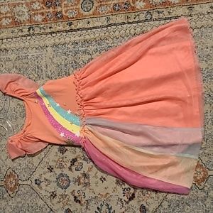 Girl's casual dress, Peach, size 7/8 (M)